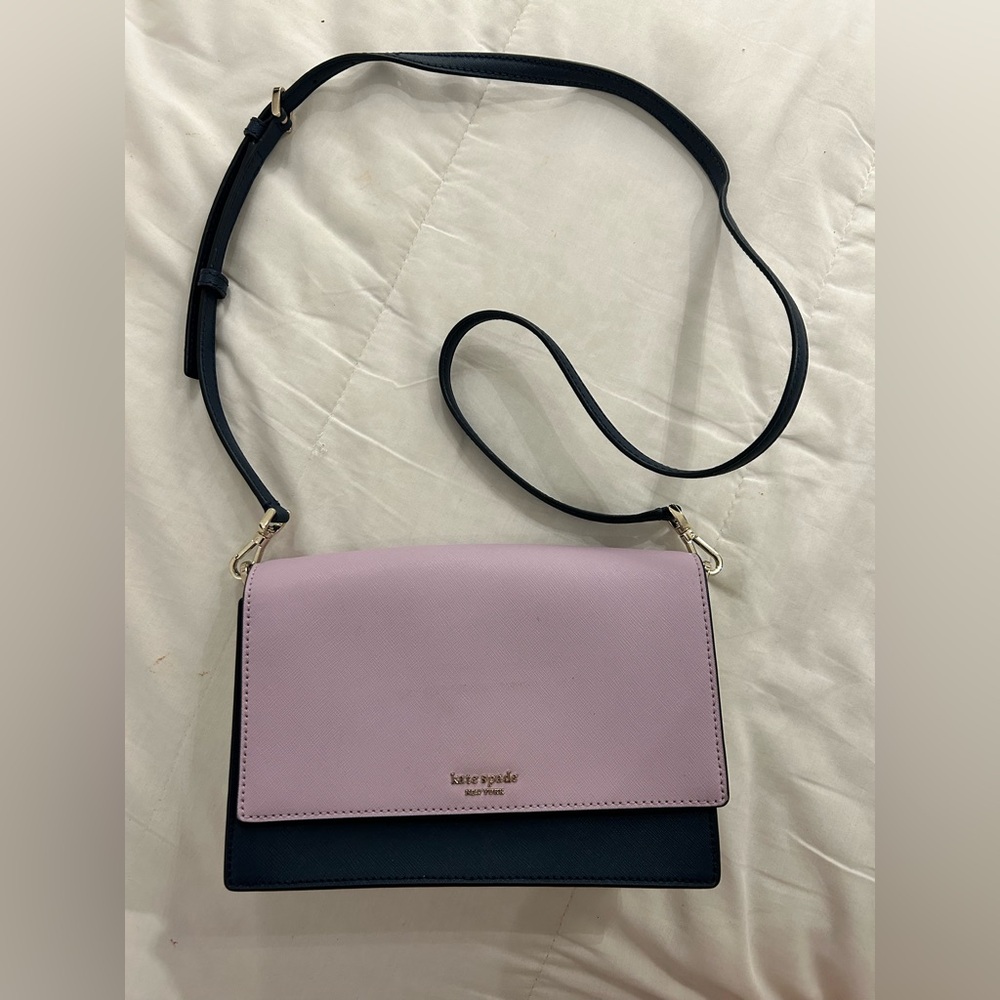 Kate Spade Pink and Blue color block Crossbody Bag